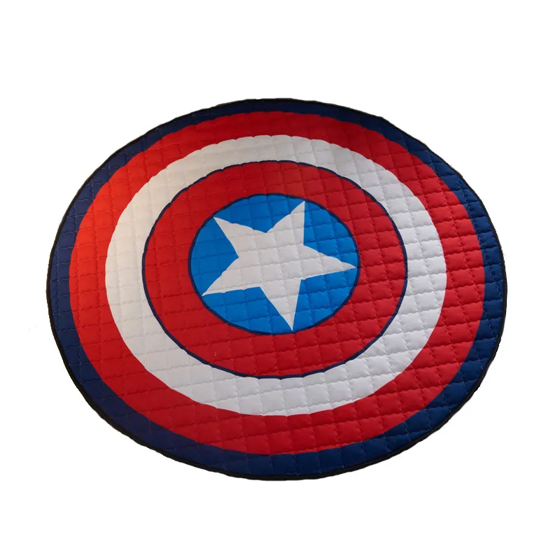 Crawling fabric non-slip reinforced breathable cushion children's play pad climbing pad round integral carpet - Style2