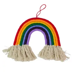 Colourful tapestry rainbow hand-woven hanging tassels - 4Style - View 1
