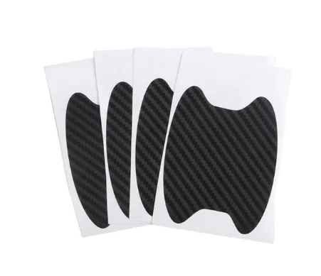 4pcs Set Of Door Stickers Carbon Fiber Scratch-resistant Car Handle Stickers – image 3