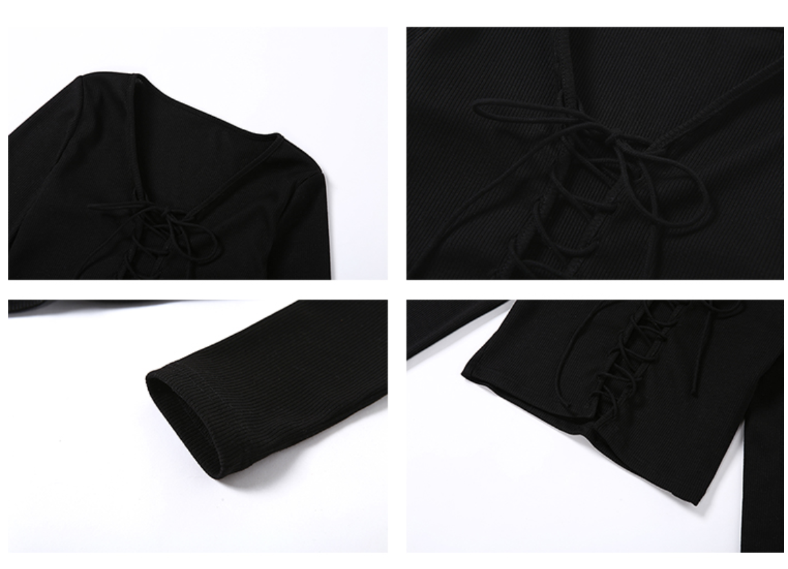 Scheming short black bottom unlined upper garment female long sleeve T-shirt