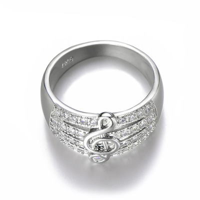 White AAA Zircone Women's Ring