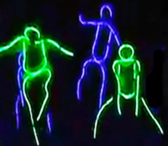 Fluorescent dance Performance clothing LED light line - Green And Blue