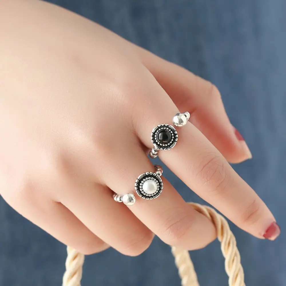 Black Onyx Chain Ring