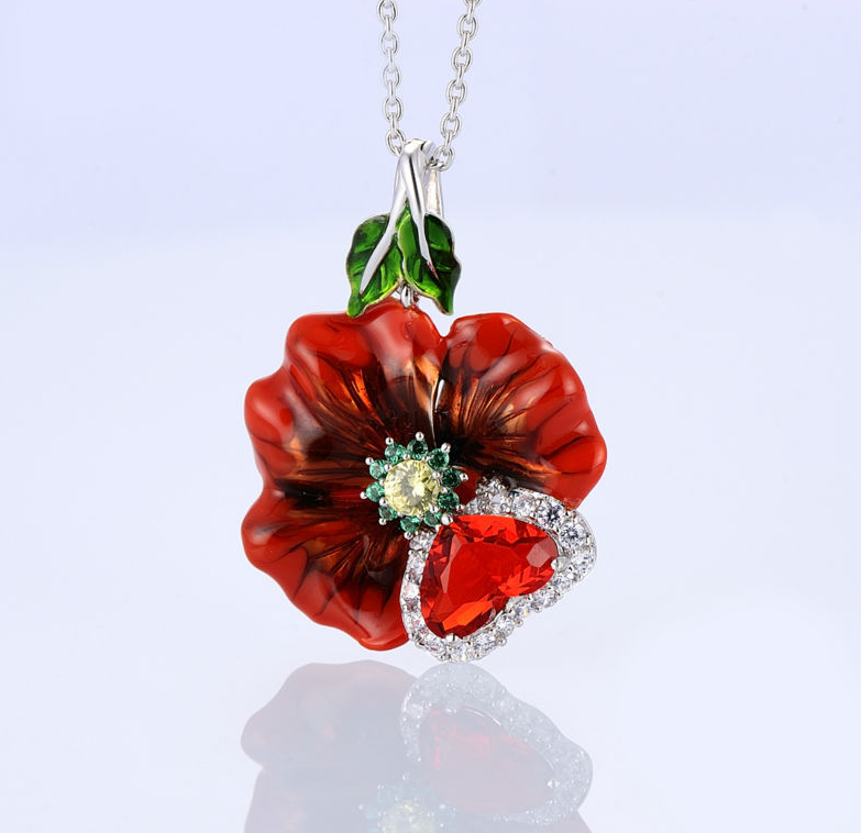 Dripping diamond necklace