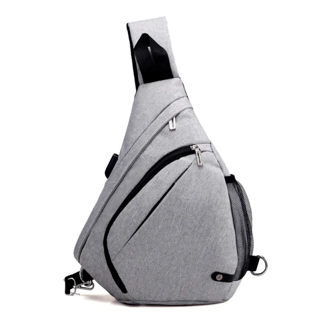 New Style USB Charging Breathable Large Shoulder Bag Grey - Shop at LoveMi