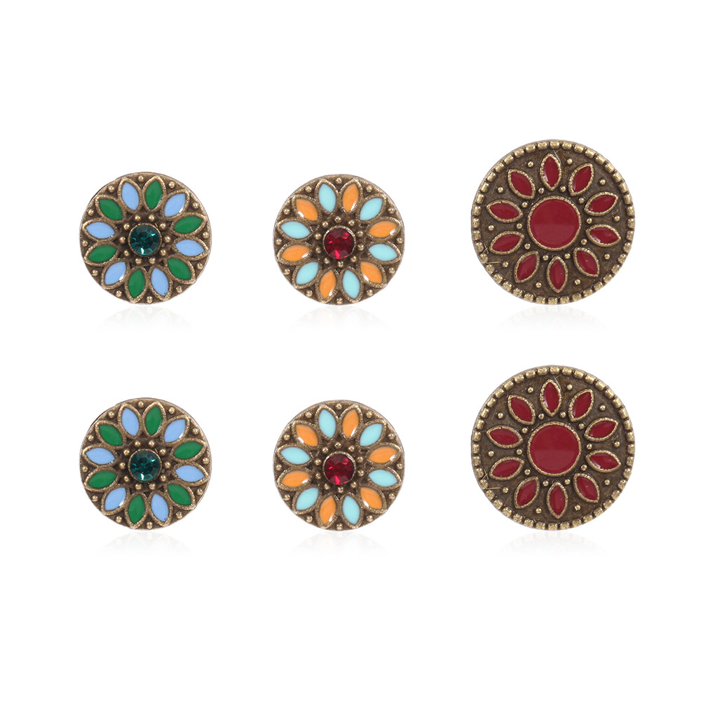 Color Drop Earrings with Diamonds