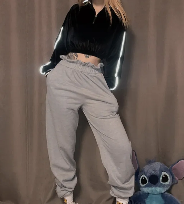 Sweatpants women's loose fitting corset pants show skinny, high waisted, leg tight casual pants Sweatpants Women'S Loose Fitti - Shop at LoveMi