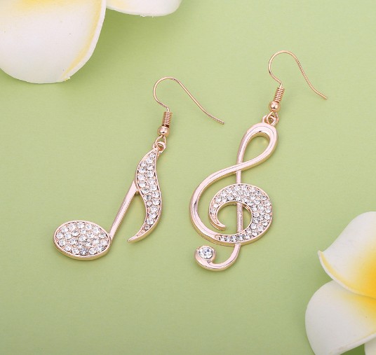 Elegant temperament with diamond notes Earrings