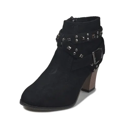 Studded High Heel Booties Black - Shop at LoveMi