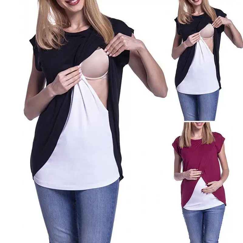 Candy-colored Round Neck Short Sleeves
