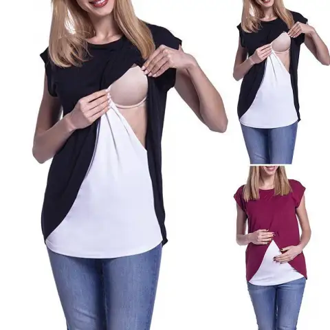 Candy-colored Round Neck Short Sleeves