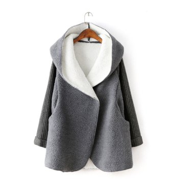 Hooded Jacket Cashmere Sweater Blends Cardigan Coat