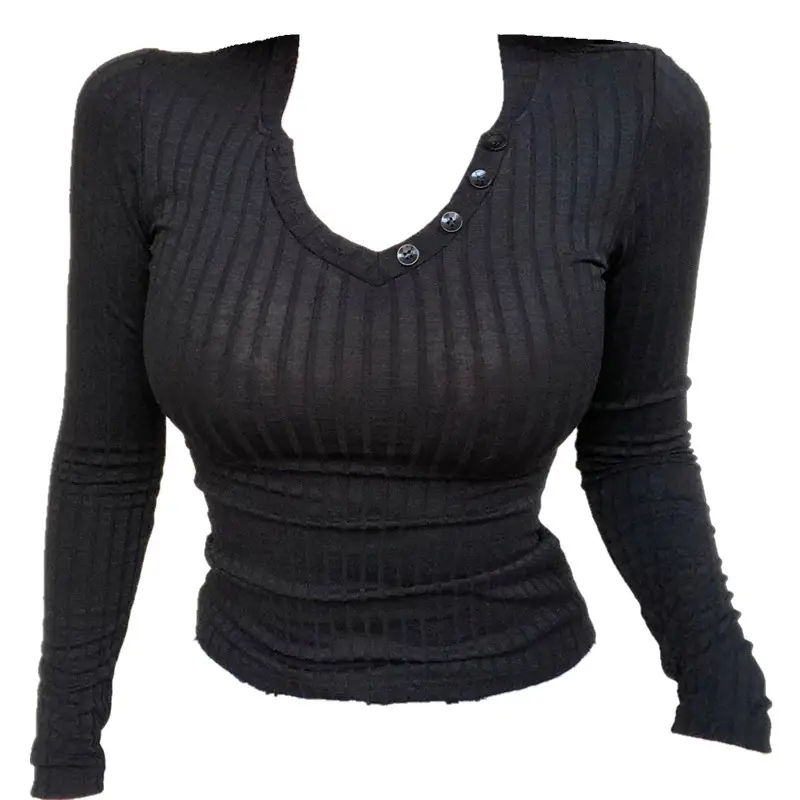 Slim V-neck sexy bottoming shirt