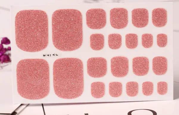 22 Nail Art Stickers Solid Color Green