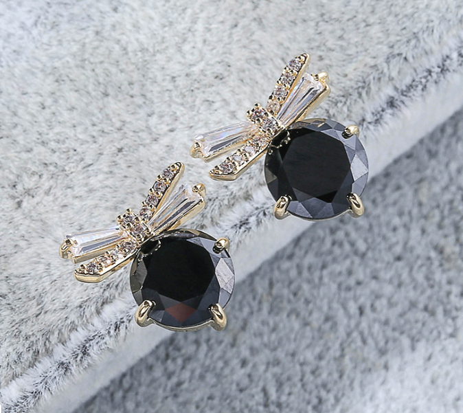 Individual black earrings