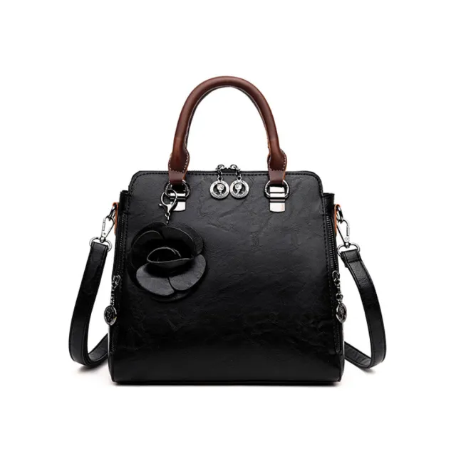 Elegant Real Leather Handbag Black - Shop at LoveMi