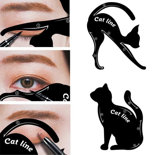 Eye shadow eyeliner makeup tool cat eye card 2Pc Set - Shop at LoveMi