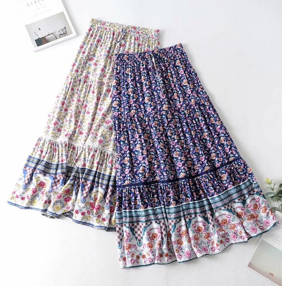Elastic Waistband Cutout Fungus Skirt
