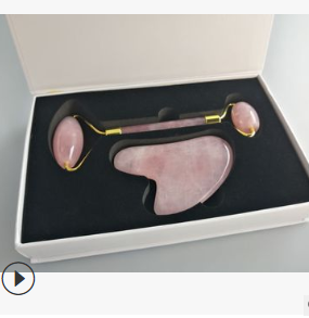 Jade Roll Massager Relieves Facial Tension Pink - Shop at LoveMi