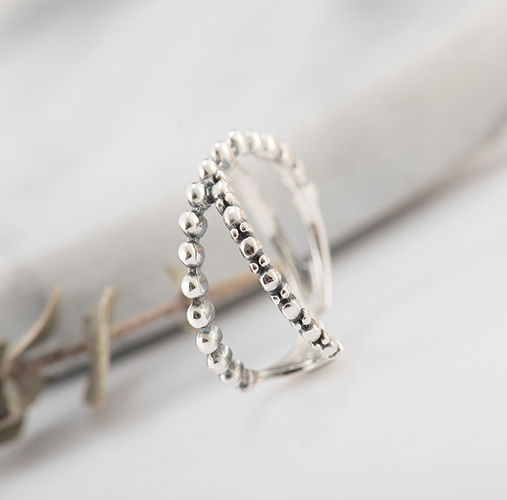 Korean cross vintage ring