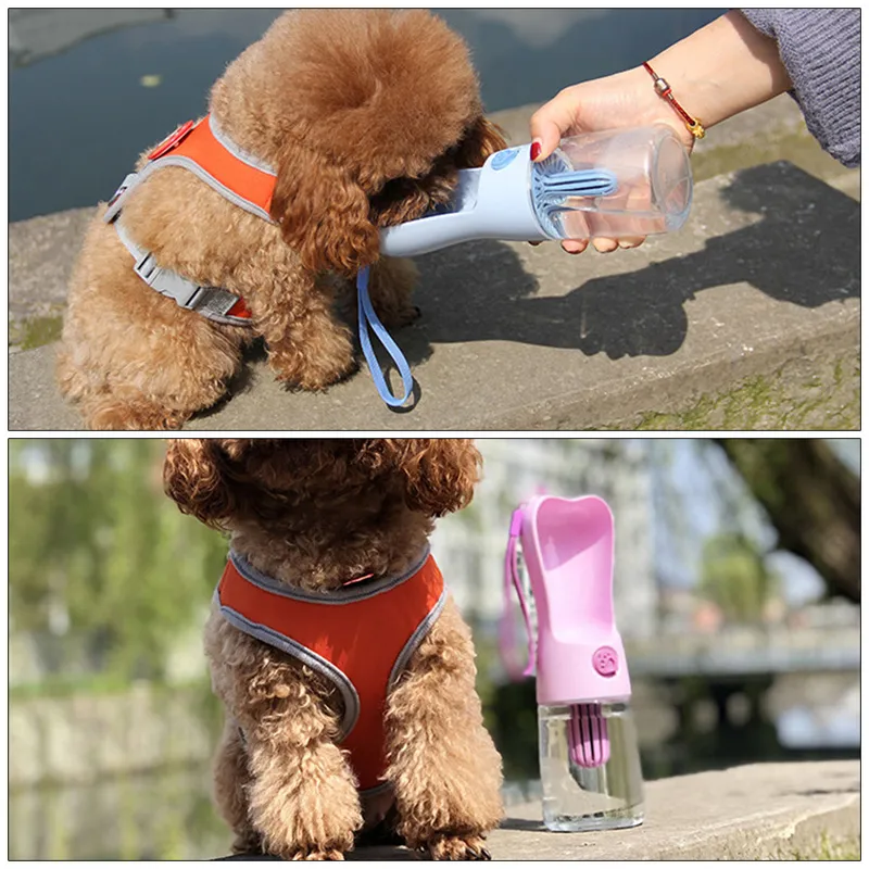 Pet Dog Cat Water Bottle Portable Feeder – image 4