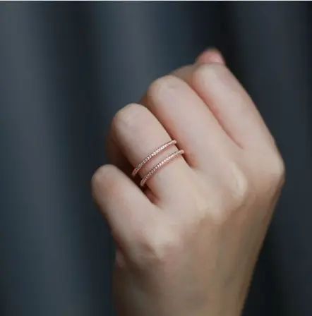 Fashionable zircon ring wedding ring