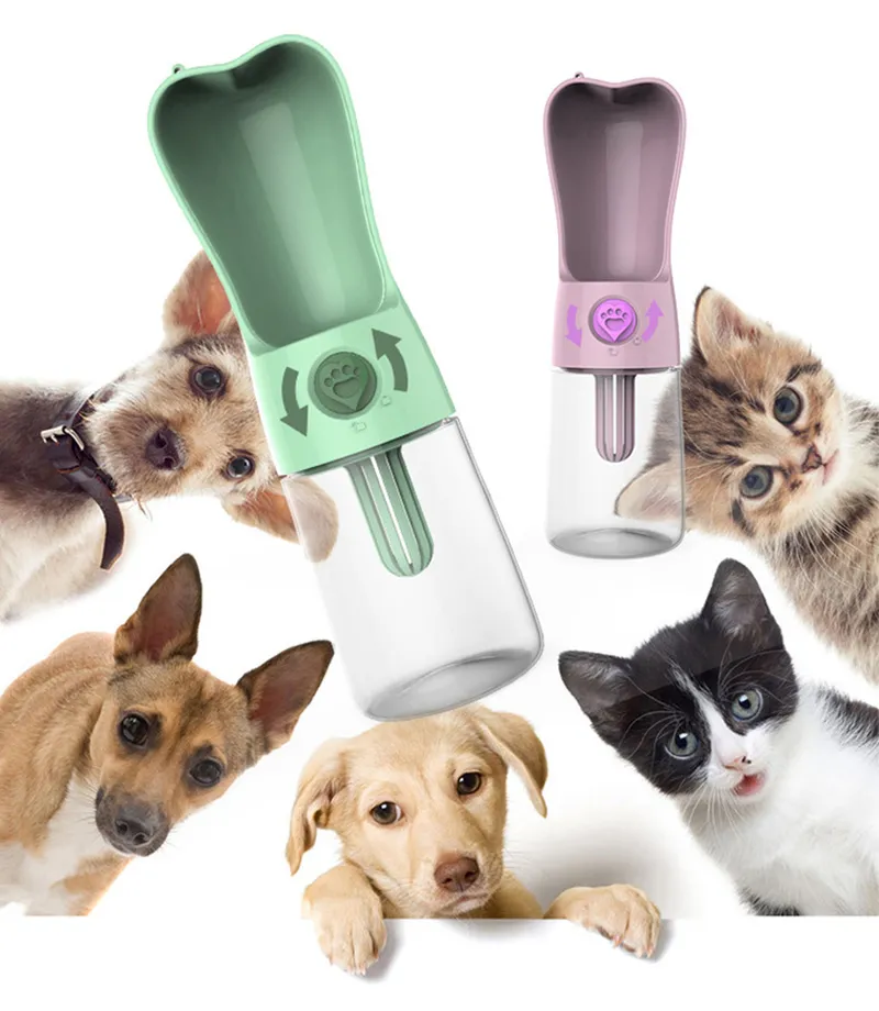 Pet Dog Cat Water Bottle Portable Feeder – image 3