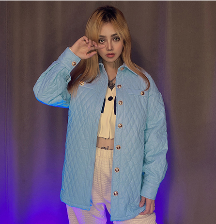 Women's casual style design lapel trench coat