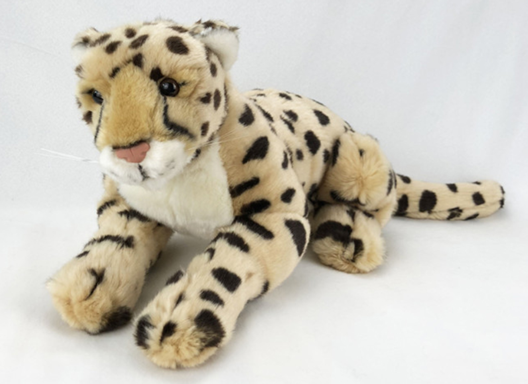 Simulation Cheetah Panther Jungle Animal Stuffed Plush Kids Toy Home