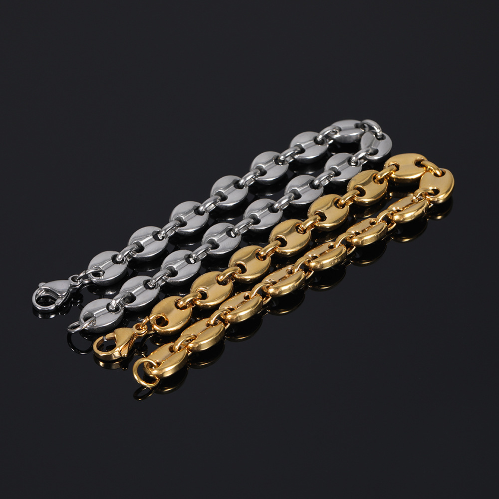 Coffee Beans Link Chain Bracelet