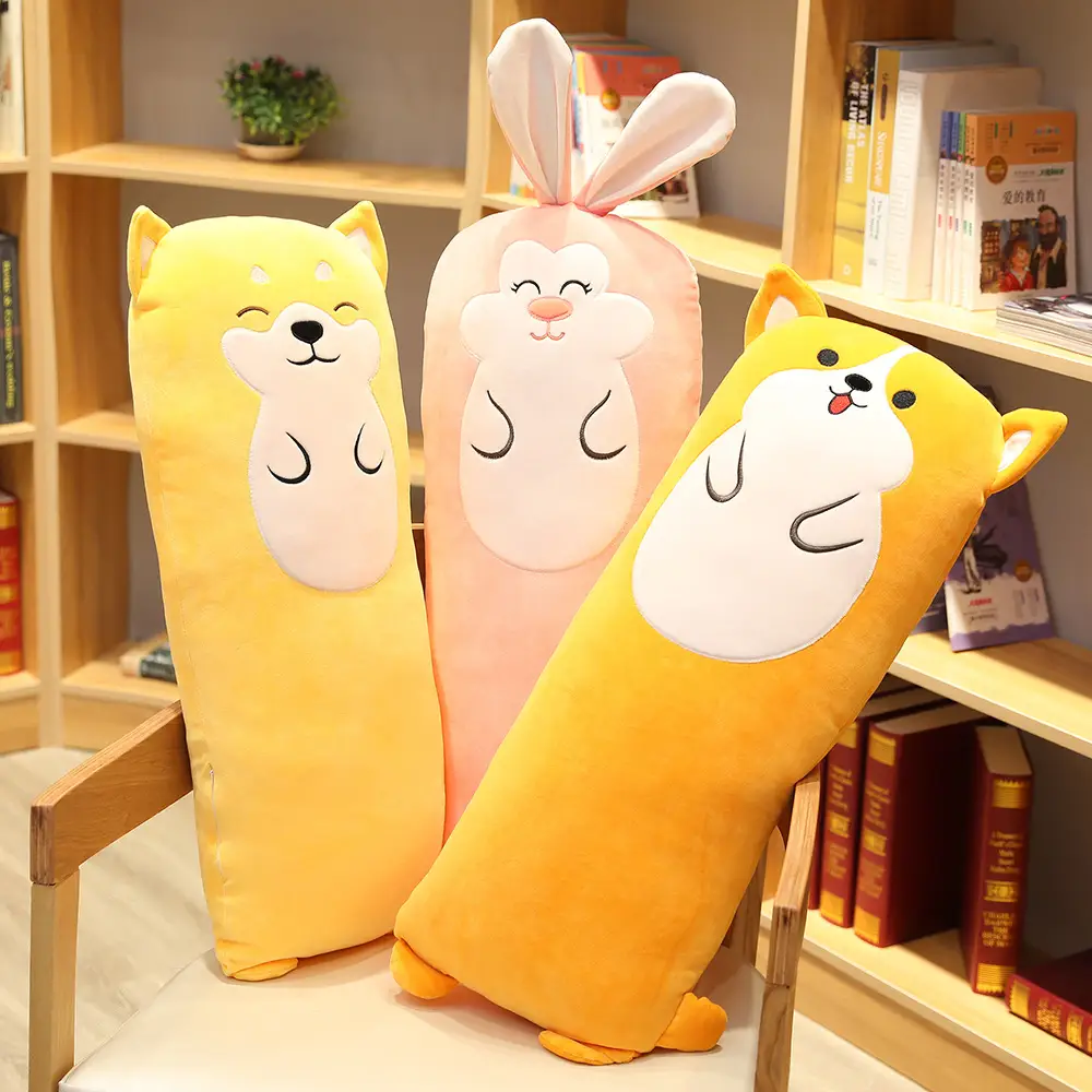 Long Animal Dog Rabbit Stuffed Plush Pillow Cushion Toy