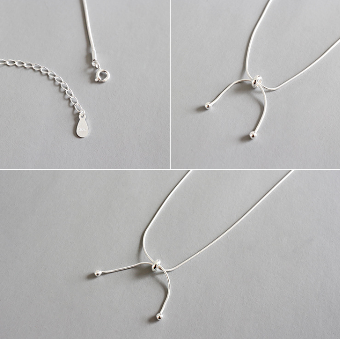 S925 sterling silver female necklace