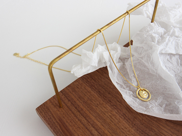 Ring Tag Women's Necklace Silver Chain