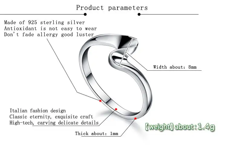 Lightning ring female S925 silver plated