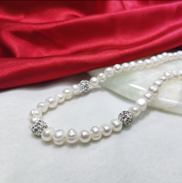 8-9mm Pearl Necklace Bracelet Set — foto 4