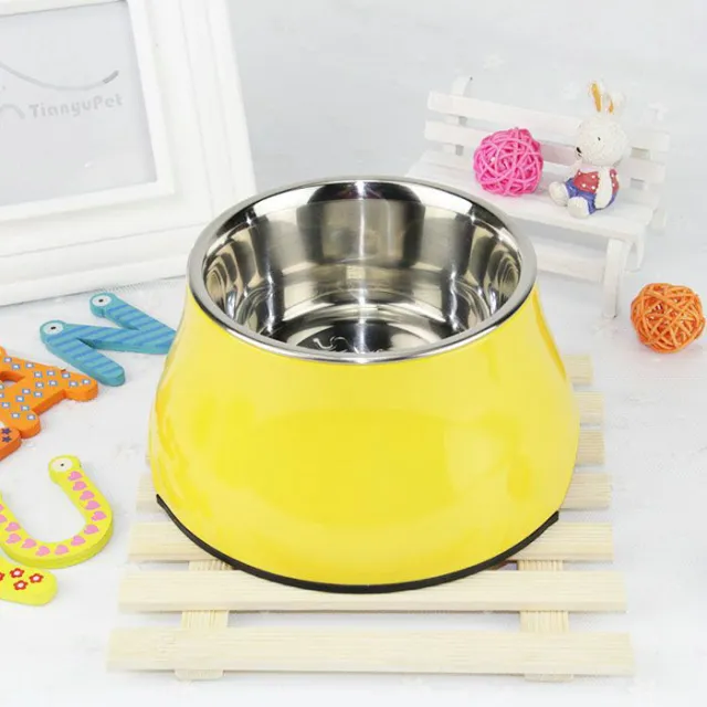 Top foot Single Mouth Non slip Pet Bowl Yellow - Shop at LoveMi
