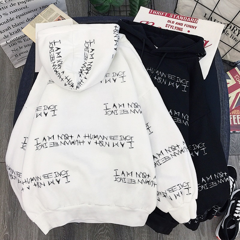 Student Loose Couple Outfit Hooded Jacket