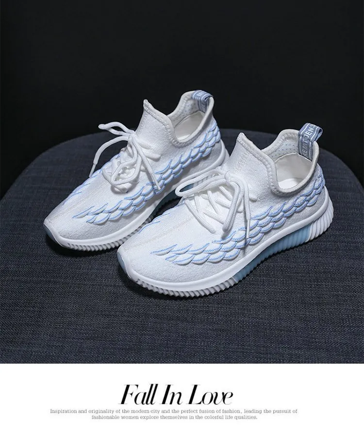 Summer breathable running coconut shoes - Blue