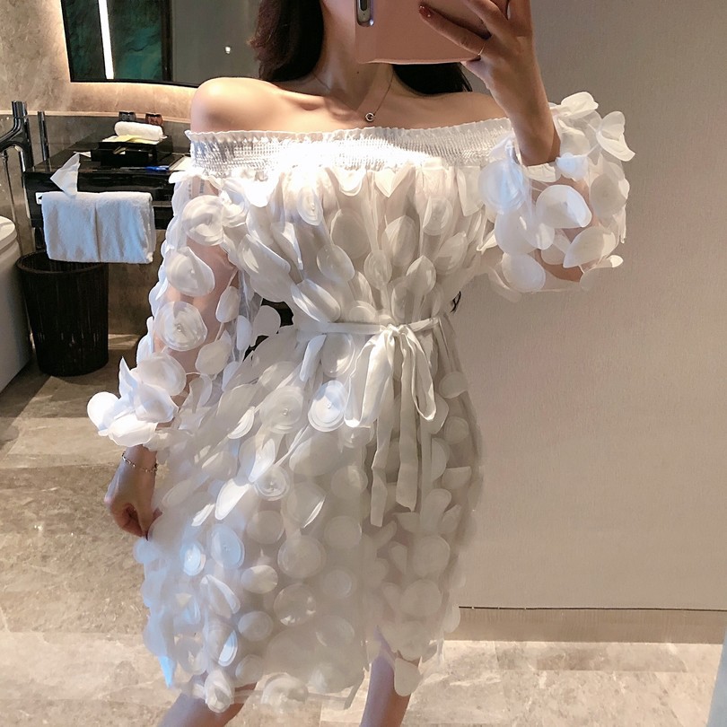 Flowers bubble skirt