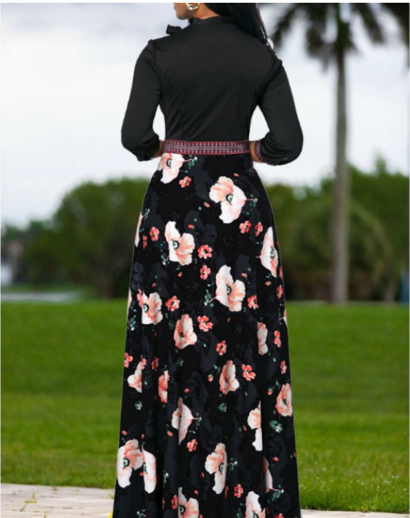 Bow Print Swing Dress