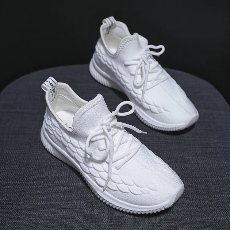 Summer breathable running coconut shoes - White