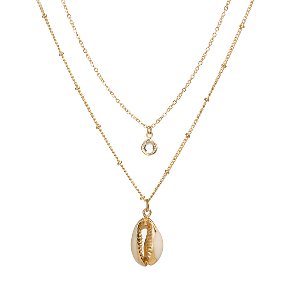 Irregular Natural Stone Shell Pearl Multilayer Necklace