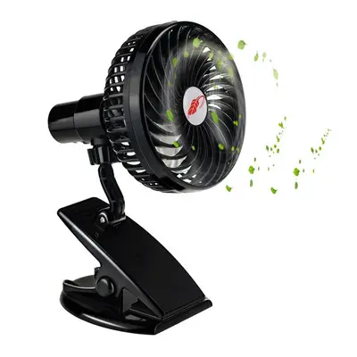Mini Mute Clip Fan Rechargeable Silent 4 Blades Baby