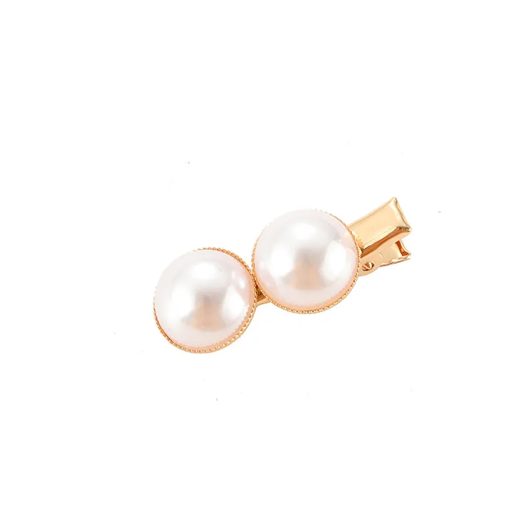 Slip-on Pearl Bow Hair Clip - Pearl