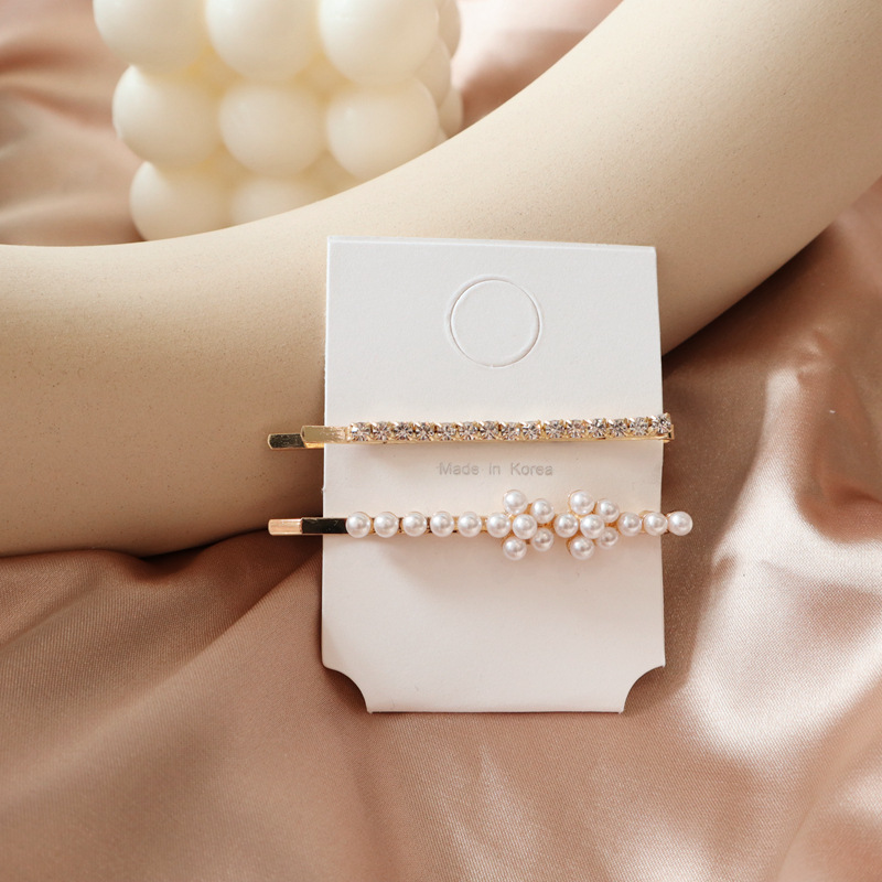 Pearl flower hair clip rhinestone hair clip J - Shop at LoveMi
