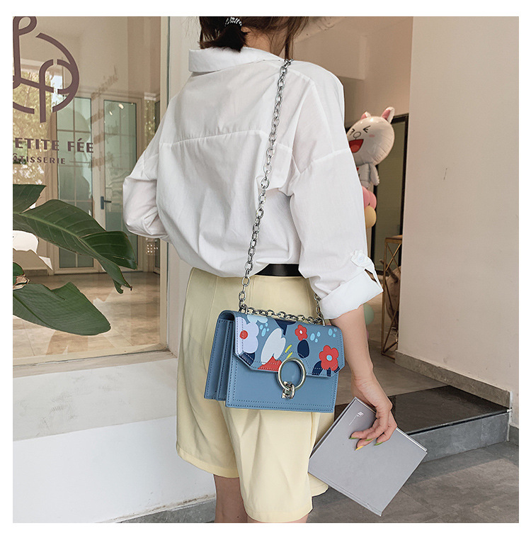 Flower Printing Chain Bag