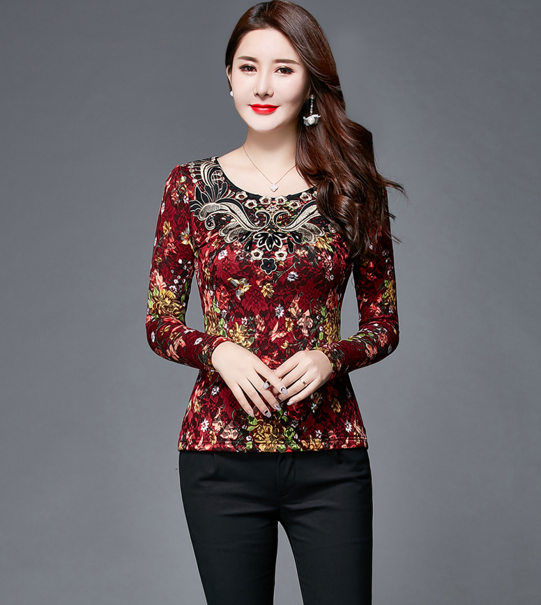 Lace bottoming shirt top