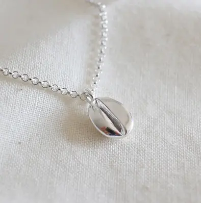 Coffee bean short clavicle necklace