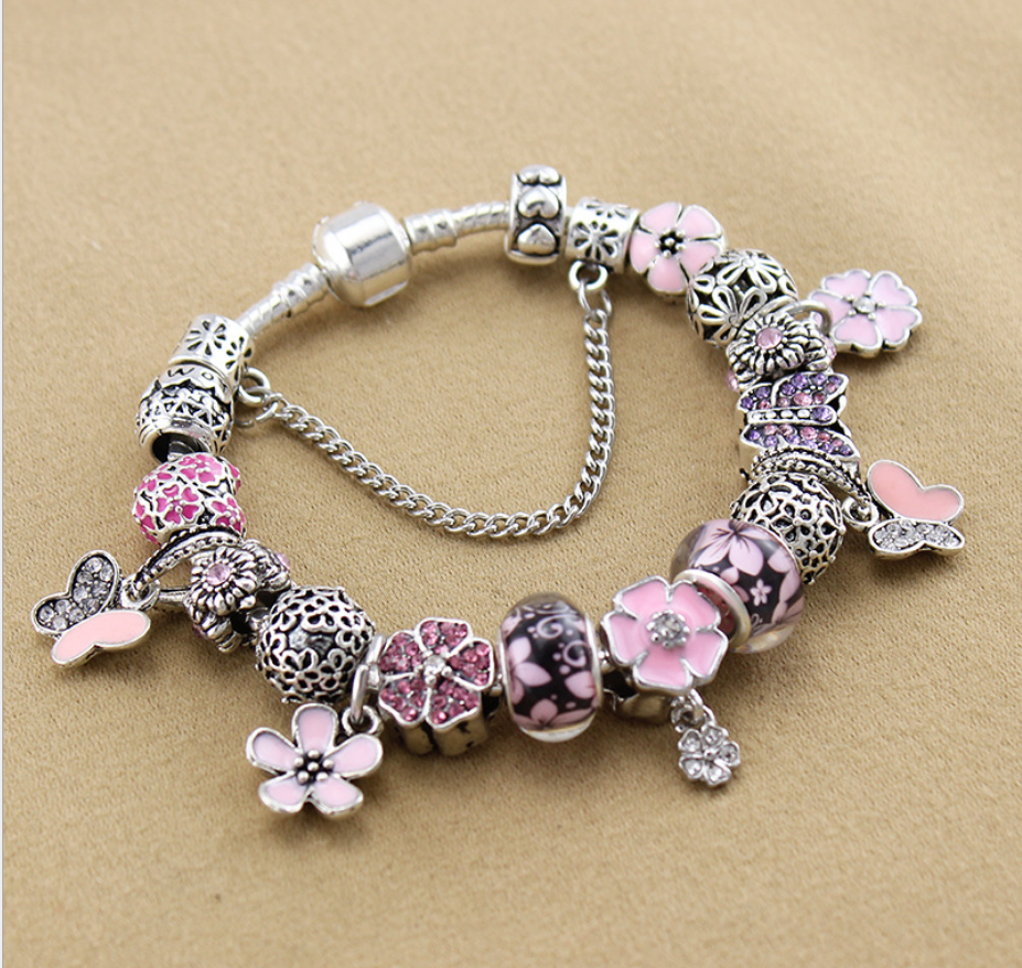 Dripping butterfly pendant creative handmade bracelet