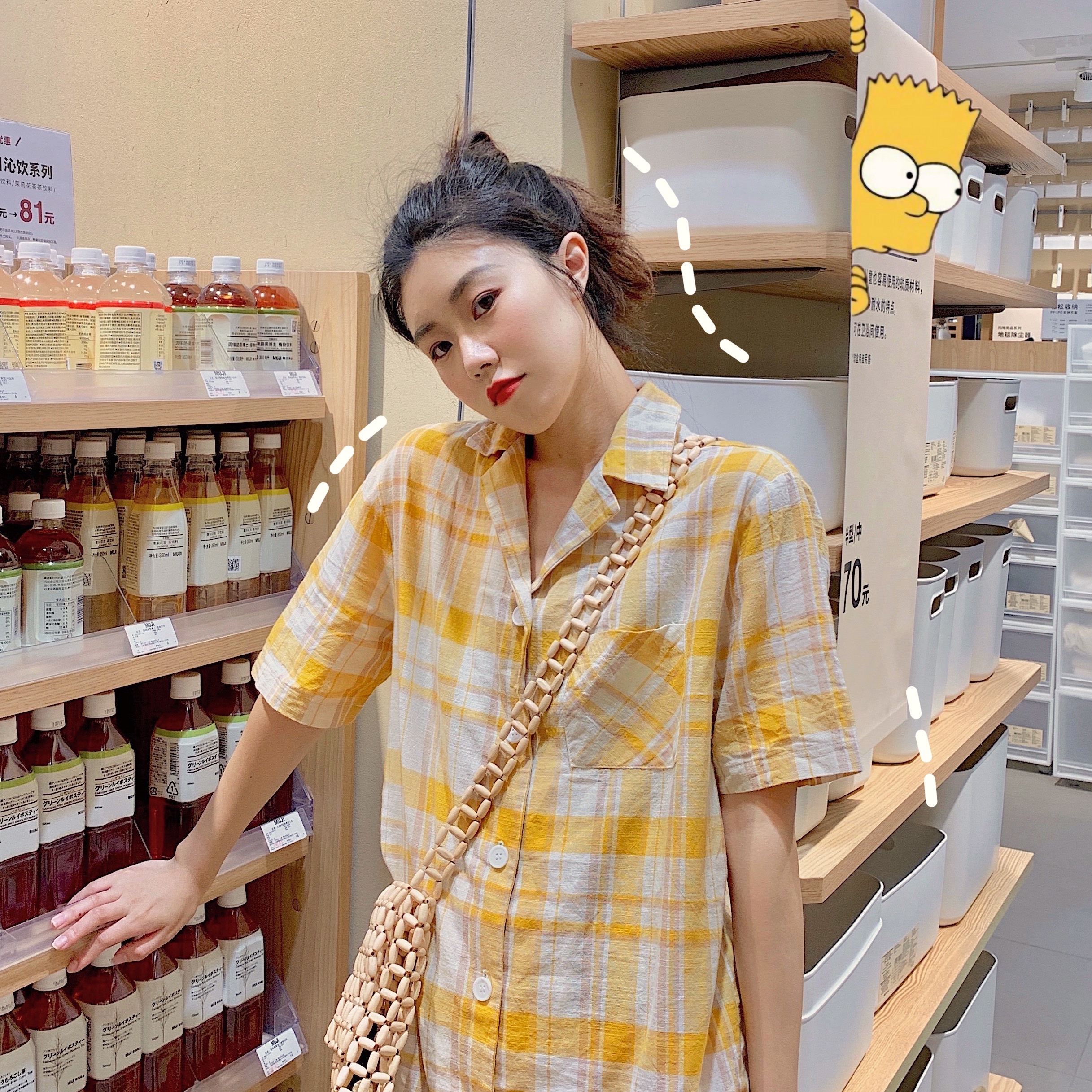 Retro Plaid Shirt Dress